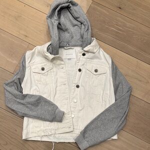 Blank NYC Gray and white  Hooded Jacket